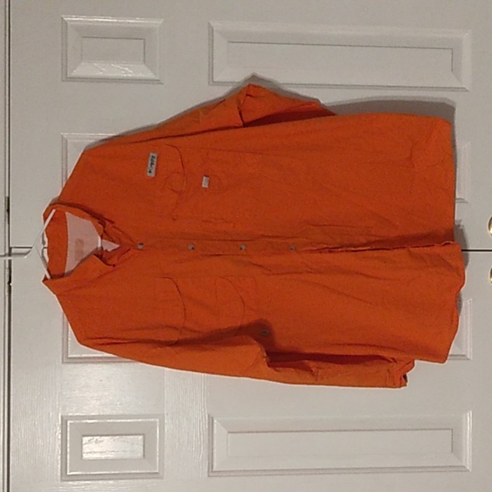 COLUMBIA MENS PFG L/S OUTDOORS/FISHING SHIRT. SZ. 2XL